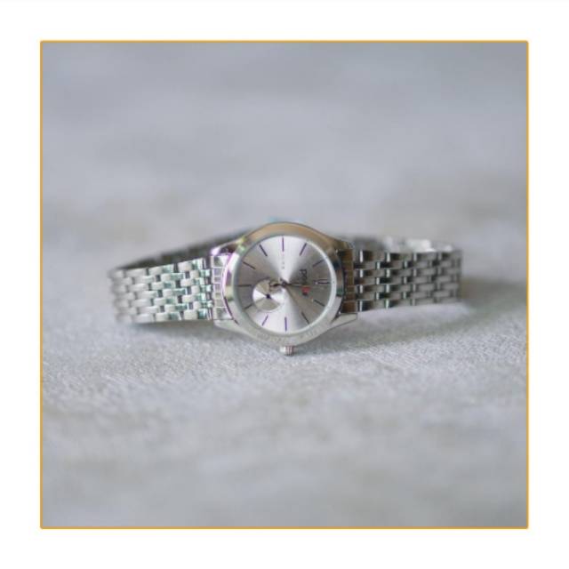 Positif Classic Watch PS7018 White Dial (Wanita)