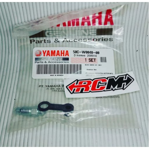 BLEED SCREW KIT NEPEL BAUT ANGIN REM KALIPER CAKRAM BELAKANG JUPMX NEW VIXION NVL NVA ORI 50C-W0048