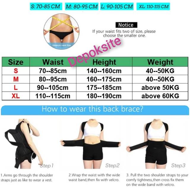 OEM Terapi Penegak Penyangga Punggung Back Support Posture Corrector Male/Female Koreksi Postur