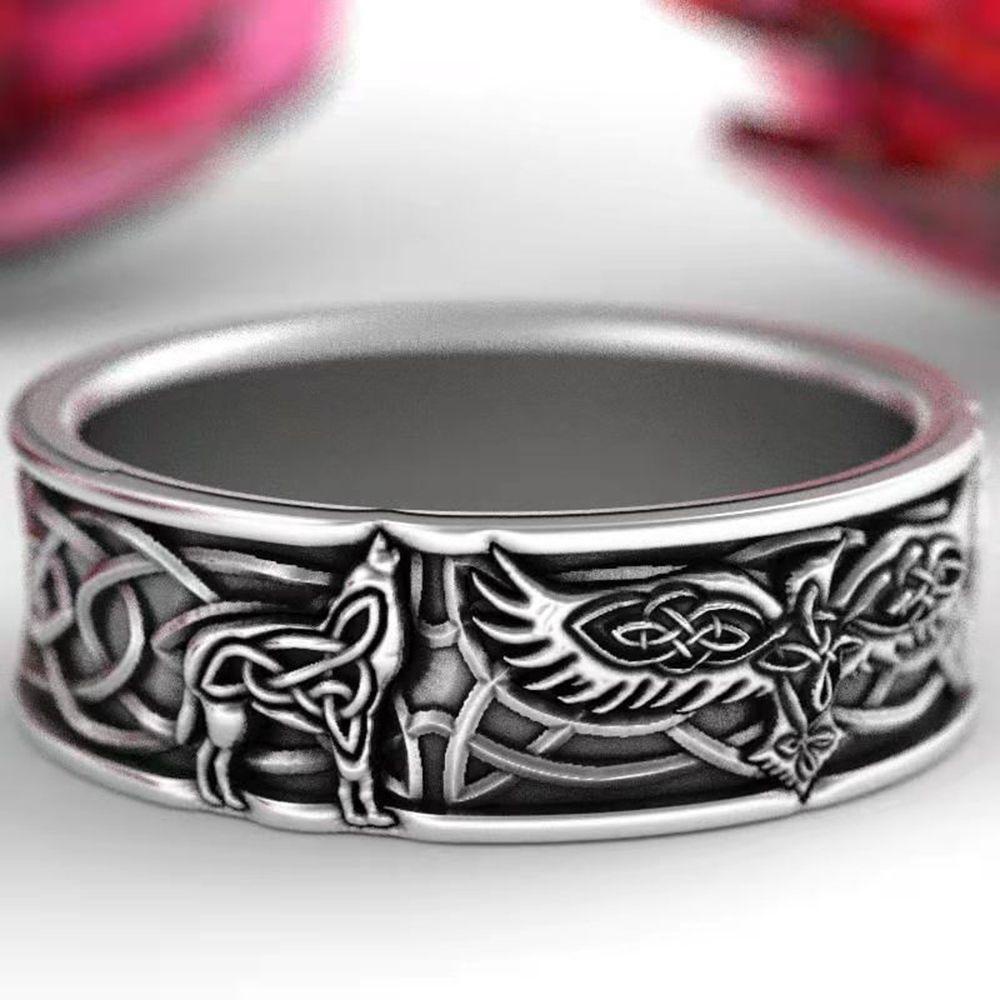 Lily Knuckle Cincin Wanita Perhiasan Perak Totem Perhiasan Aksesoris Punk Joint Ring