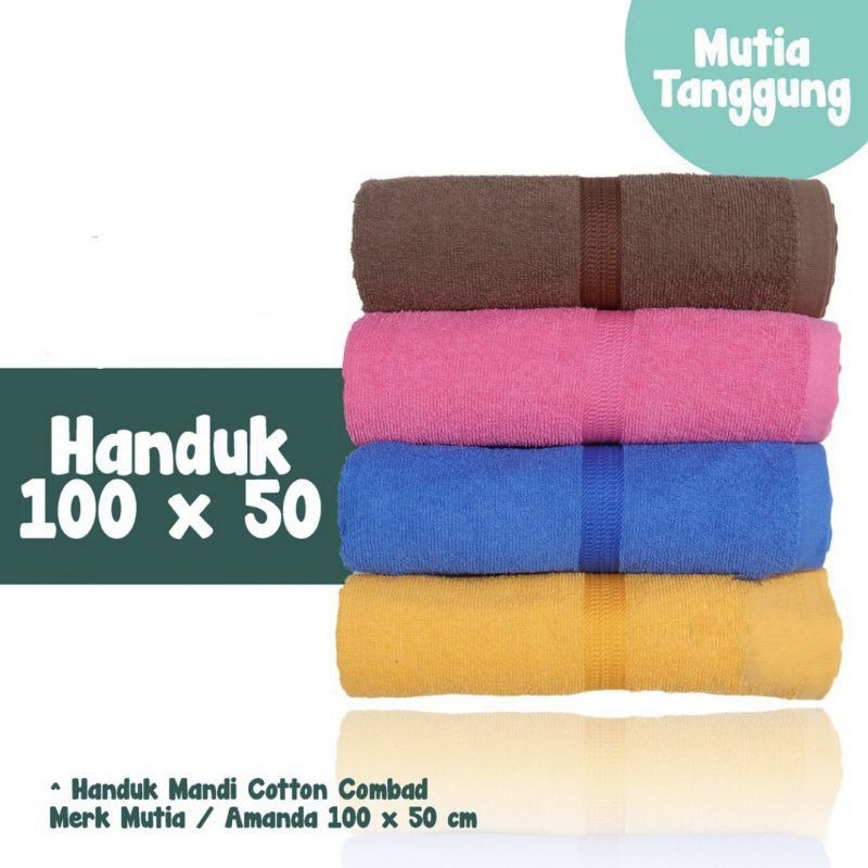 handuk MUTIA tanggung 100×50cm / handuk anak Mutia/ handuk traveling warna