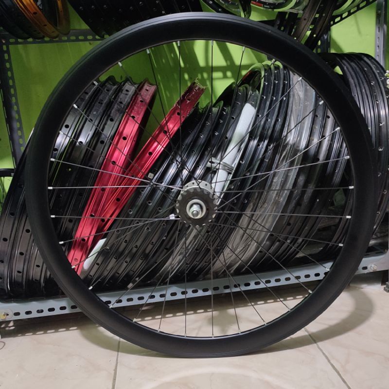 wheelset fixie 4cm Brakeline - velg fixie 4cm - velg fixie lebar 4cm - velg 700c lebar 4cm - wheelse