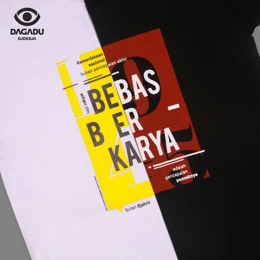 KAOS DISTRO DAGADU JOGJA ASLI PENDEK - TEMATIS BEBAS BERKARYA