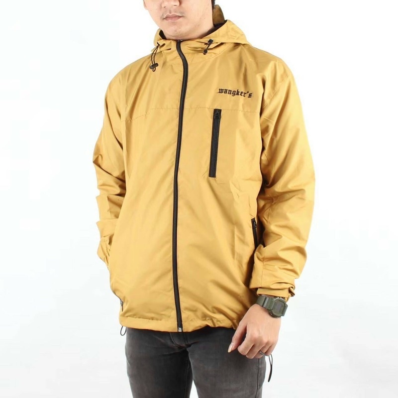 Jaket Outdoor More Wangker’s Jaket Parasut Pria Jaket Distro Jaket Running Kuning