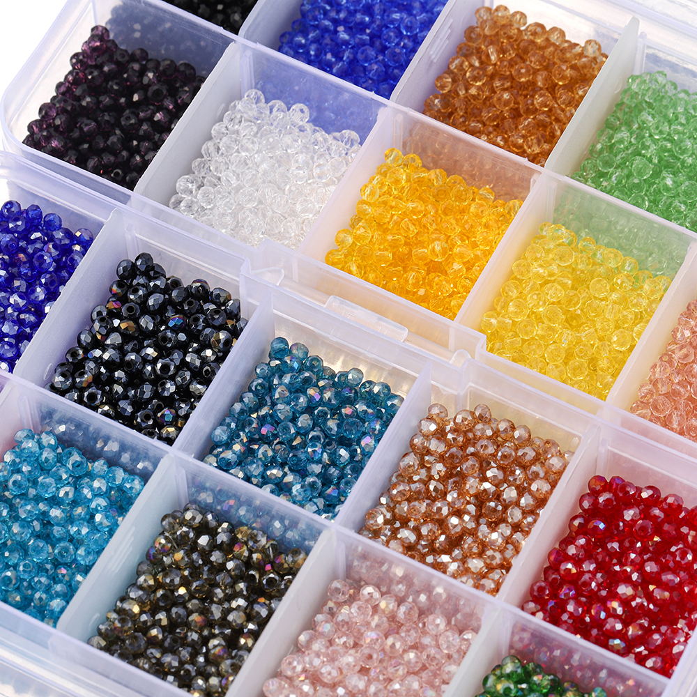 Stained Glass Beads Seed Beads for diy Jewelry Making（ (3mm*3000pcs /Box)）