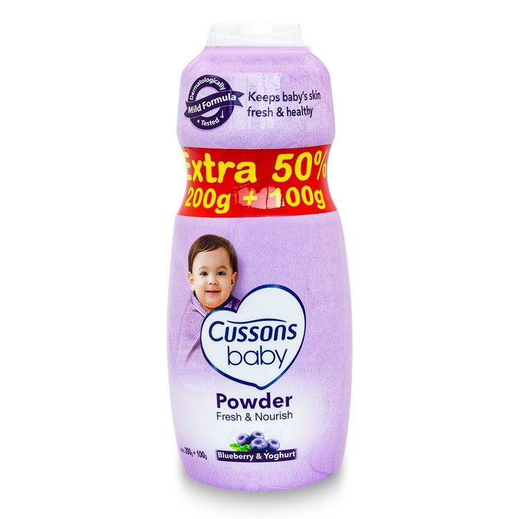 Cussons Baby Powder Fresh Nourish Blueberry Yoghurt 100g - 200g Bedak Bayi
