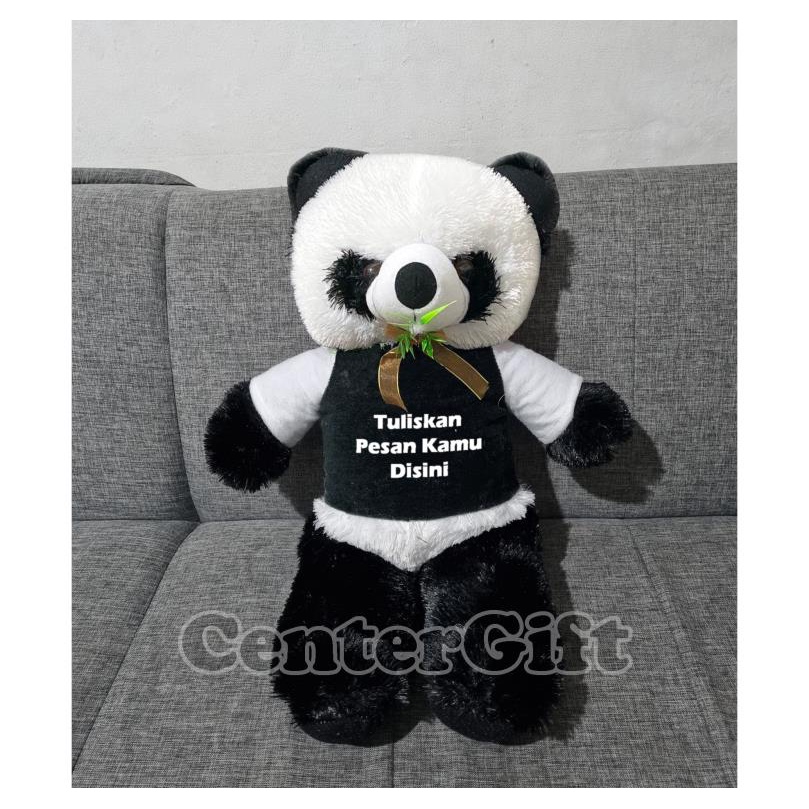 Boneka Beruang Custom Teddy Bear Panda Custom Wisuda  XL 65CM