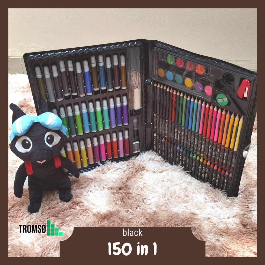 Alat Gambar &amp; Lukis / Crayon, Spidol, Pensil Warna, Cat Set (Pilihan: 150 in 1 / 208 in 1) Lengkap