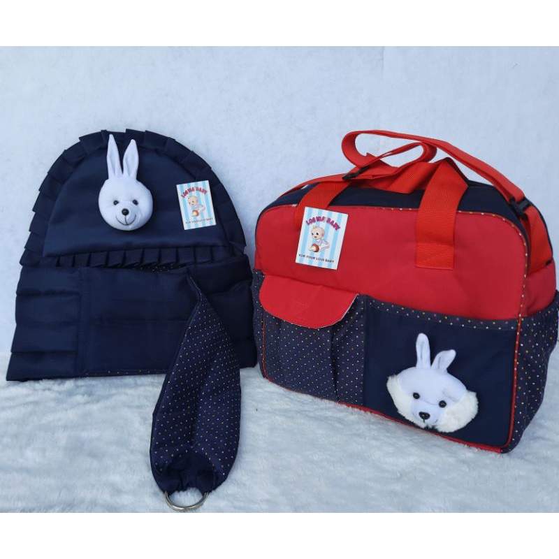 gendongan bayi samping ring sling dan tas slempang besar satu set