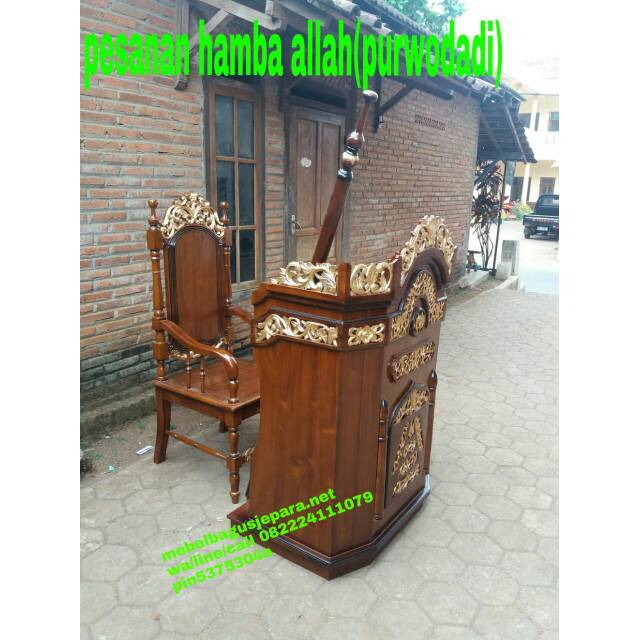 Mimbar masjid murah mimbar Jepara mimbar jati mebel Jepara