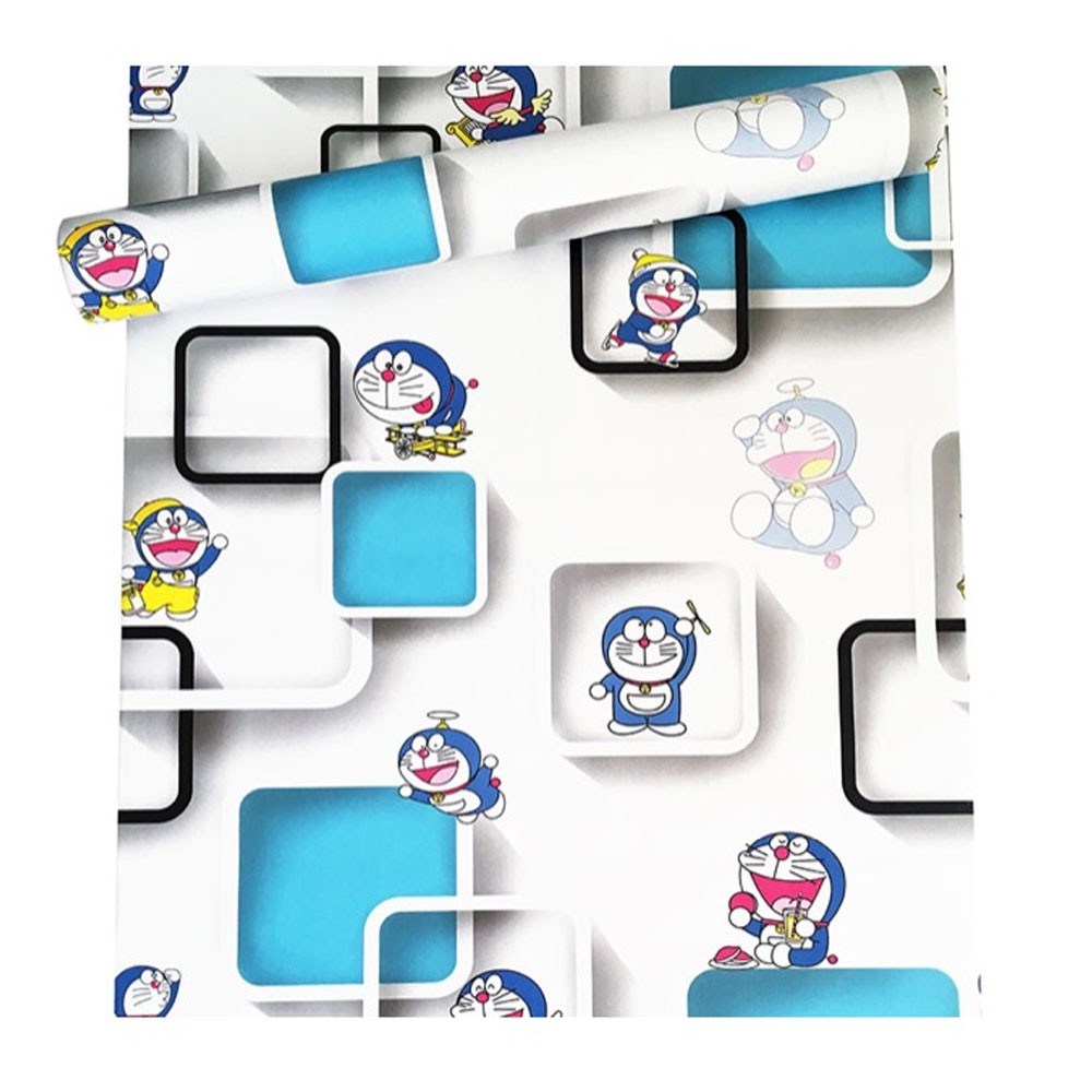 Gudang Wallpaper  Sticker Dinding kamar anti air Murah Dan Terbaik Motif Doraemon 3D