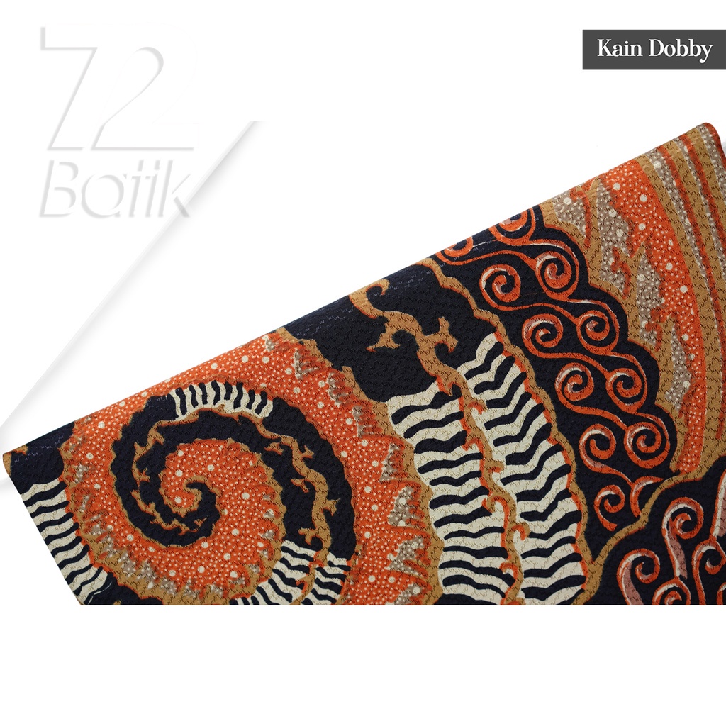 KAIN BATIK PREMIUM Bahan Katun Motif Tentaken Warna Orange 722417 Cap 72 Jarik Jarit Samping Kebat Panjang Batik Katun Modern Premium Bahan Seragam Batik Pernikahan Kantor Keluarga Murah Kamen Jadi Batik Bali Lembaran