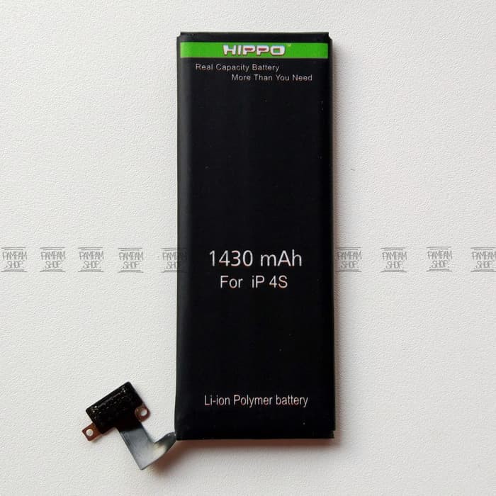 Baterai Hippo Double Power Orinal Apple Iphone 4S Batre Batrai Ori ma2