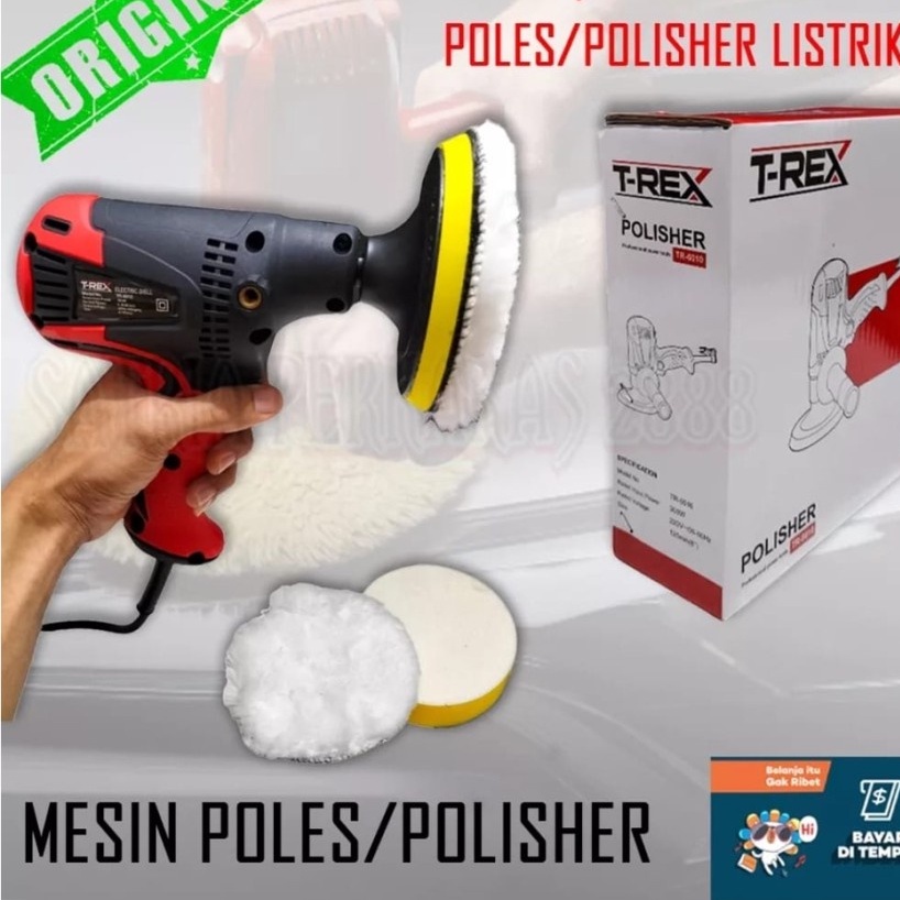 TIDAK CEPAT PANAS !! Mesin Poles Mobil Car Polisher 5 Inch Variable Speed Poliser T-REX