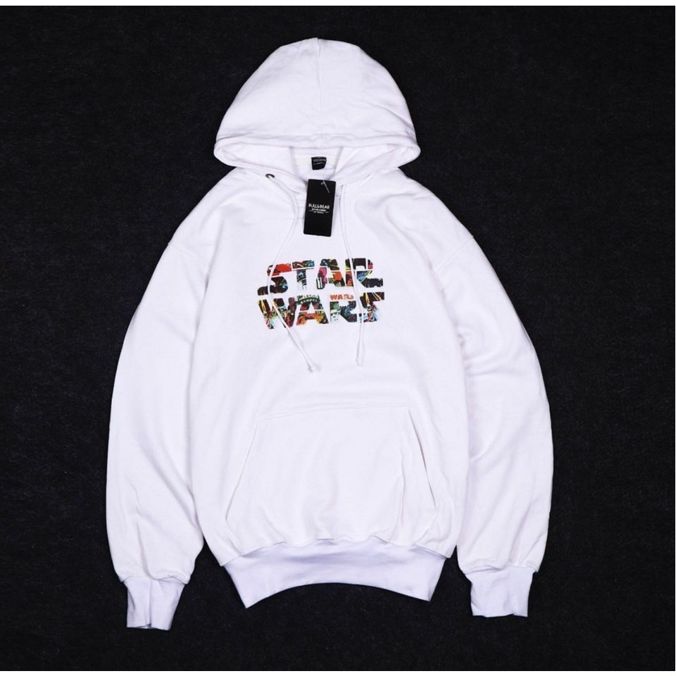 Hoodie STARWARS x PULL AND BEAR Premium Hitam Putih