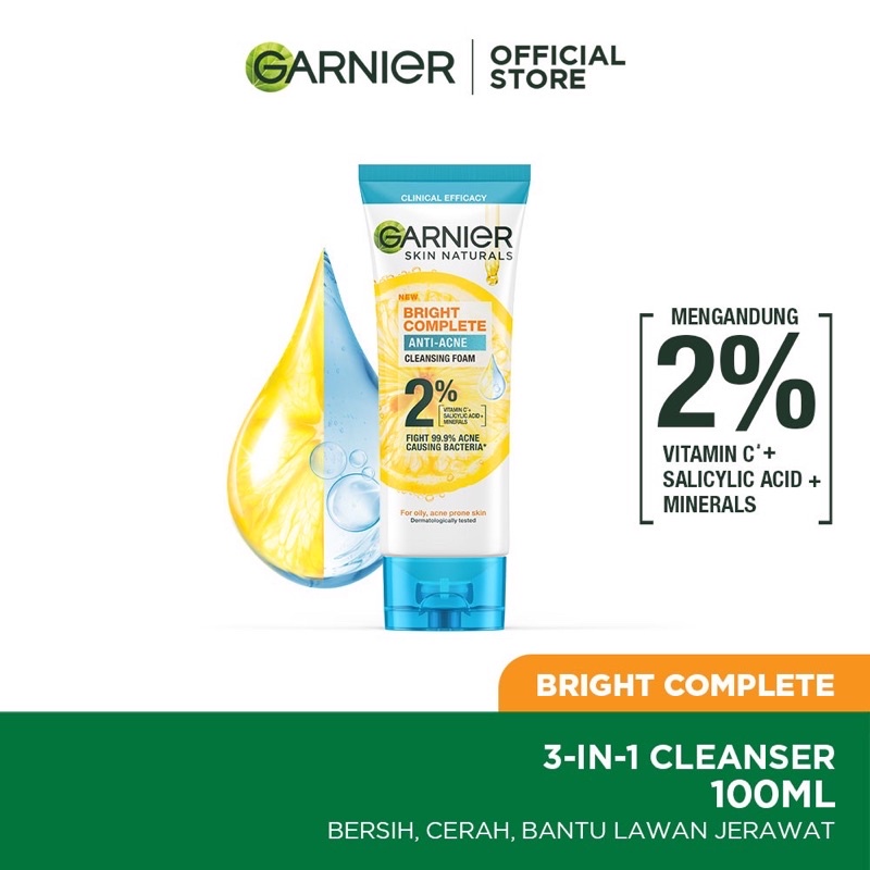 Garnier Facial Wash Foam Scrub 100ml