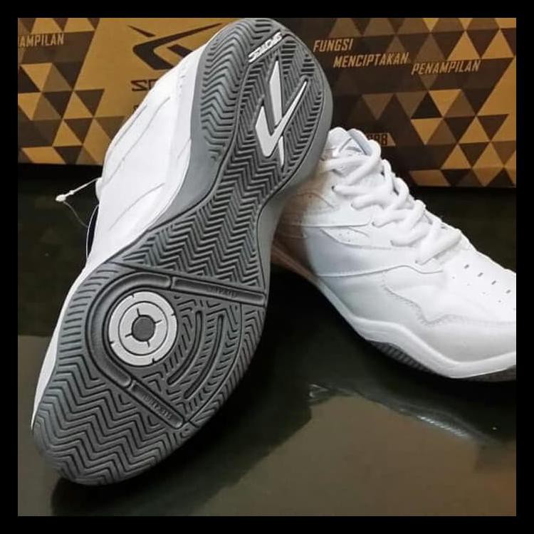 Sepatu Tennis / Badminton Spotec Nelson putih abu pria wanita - , OBRAL