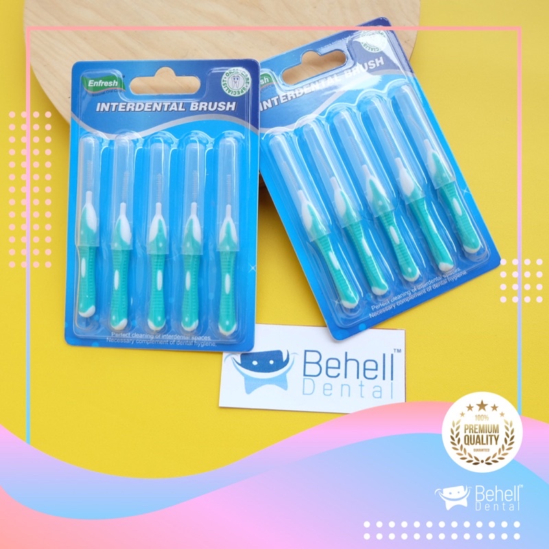 SIKAT SELA BEHEL GIGI ISI 5 Dengan Tutup - INTERDENTAL BRUSH ORTHO ENFRESH - DENTAL FLOSS BEHELLDENTAL - Sikat Pembersih Sela Celah Gusi Dan Gigi - Tusuk Orthodontics Orthodontics Ortho Dental Behelldental