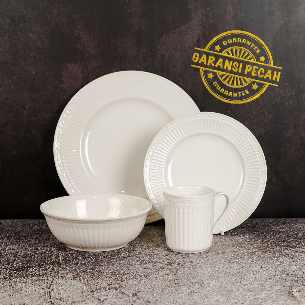 DINNER SET  PIRING  MANGKOK GELAS KERAMIK  ITALIAN 