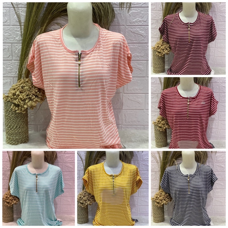 Kaos Busui Atasan Busui Resleting Kaos Salur L-XL