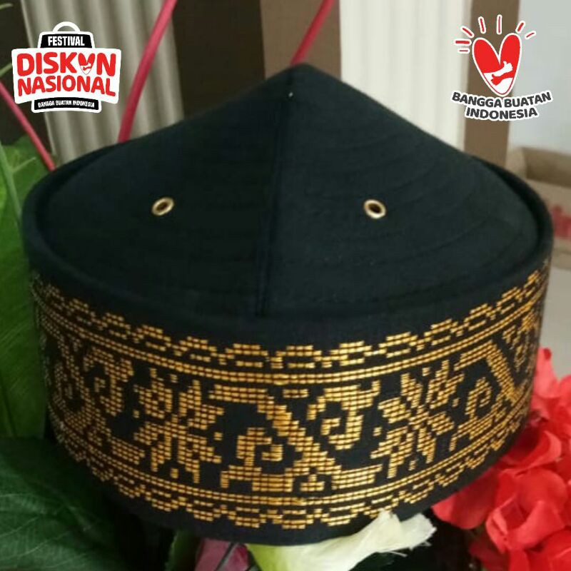 Songkok mode Bulat, original songket