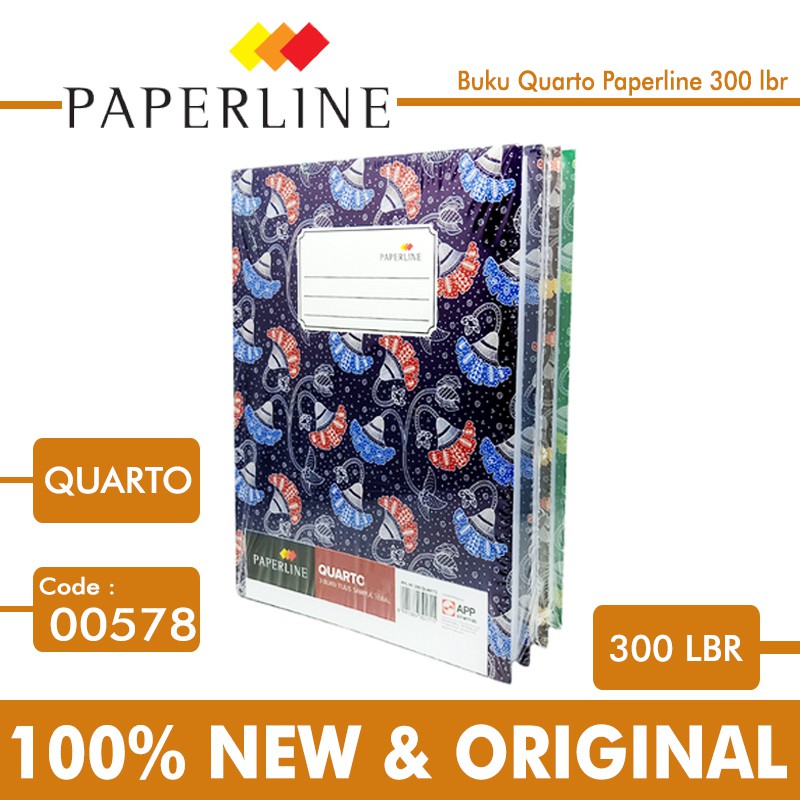 

Buku Hard Cover Quarto Paperline 300 lbr