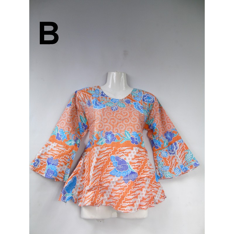 Atasan Blouse Batik Model Lengan Lonceng