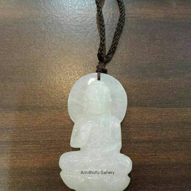 Liontin Buddha Giok Putih B