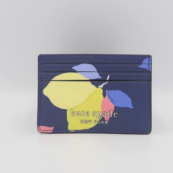 dompet kartu kate spade cameron card holder lemon