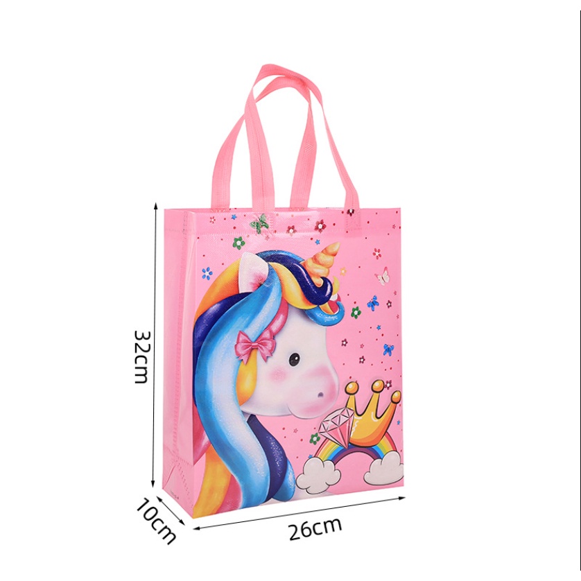 GOODIE BAG DX32 ULANG TAHUN TAS KARUNG PLASTIK GOODIE BAG UNICORN/DINO