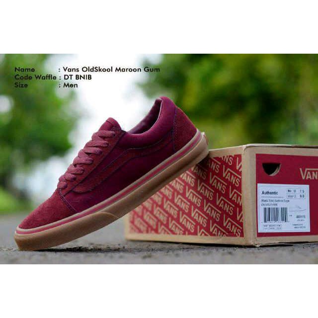 SEMPAT VANS OLDSKOOL MAROON GUM WAFFLE DT