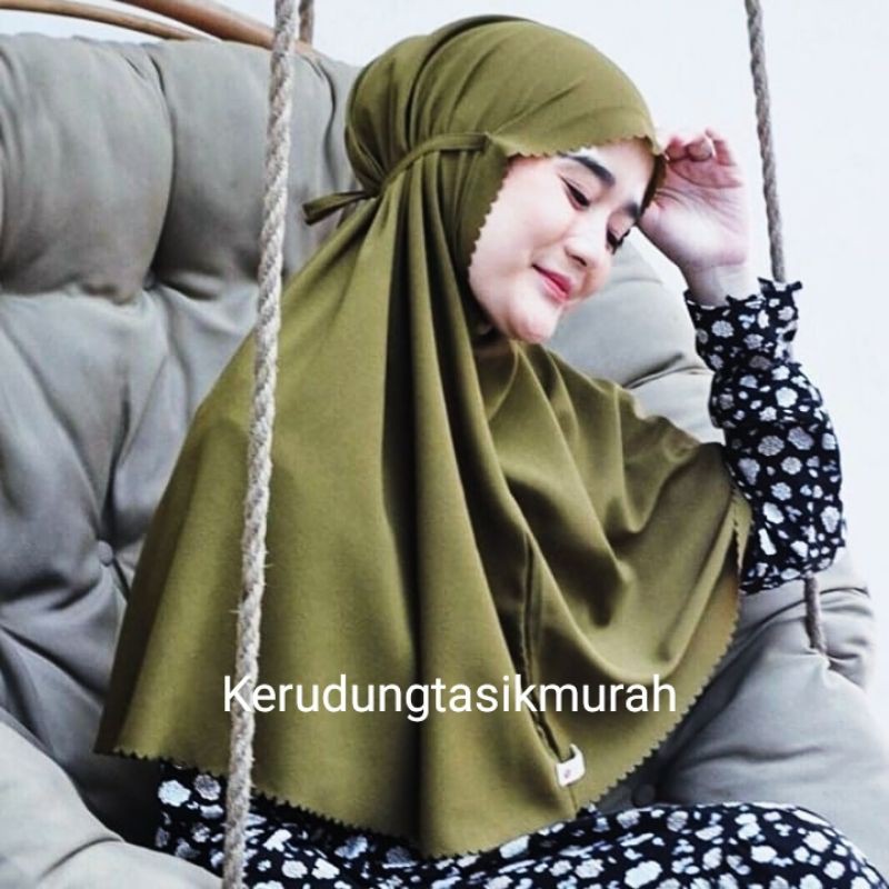 (LC)  bergo mariyam lasercut nonpet terlaris grosir  hijab instant  jilbab sport alazhar