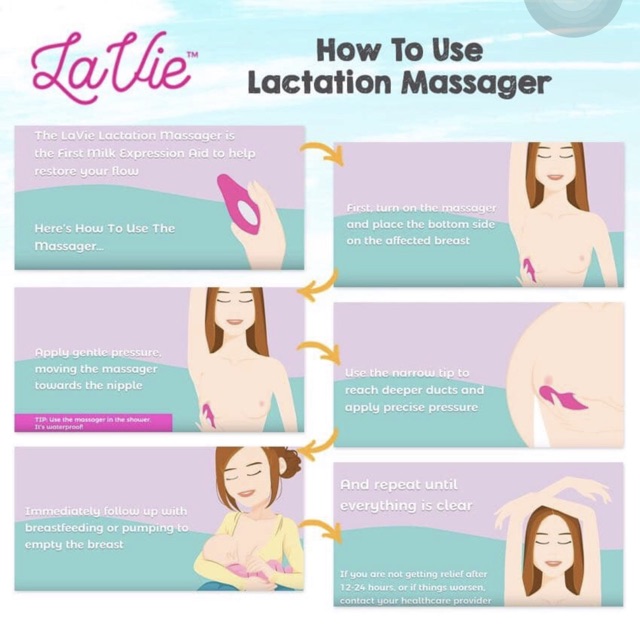 Lavie lactation massager(ASI Booster)-Rose&amp;Teal