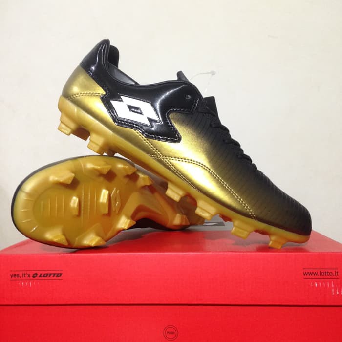 Sepatu Bola Lotto Severe Fg Black Gold