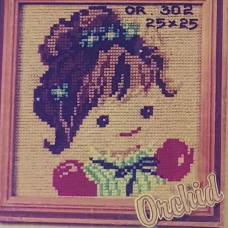 PAKET SET ORCHID KRISTIK KRUISTIK SULAM 1SET CROSS STITCH ORCHID OR 302