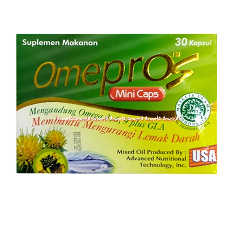 Omepros Suplemen Makanan Omega 3 6 9 Isi 30 Kapsul Efektif turunkan Kolesterol Jahat Ome Pros