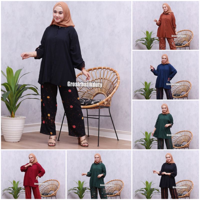 JUMBO SKODER SET CELANA DAN KEMEJA SHIBORI PAJAMAS TIE DYE TERBARU BAJU TIDUR PIYAMA KEKINIAN