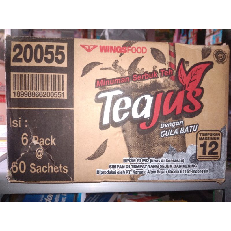 

Tea jus Gula Batu Wings Food Teajus 1 dus karton isi 6 pack