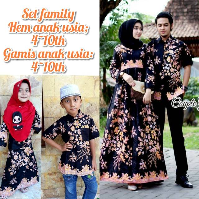 COUPLE KELUARGA/Couple Keluarga Batik Sarimbit Set Family Standar & Jumbo(Jual Satuan)