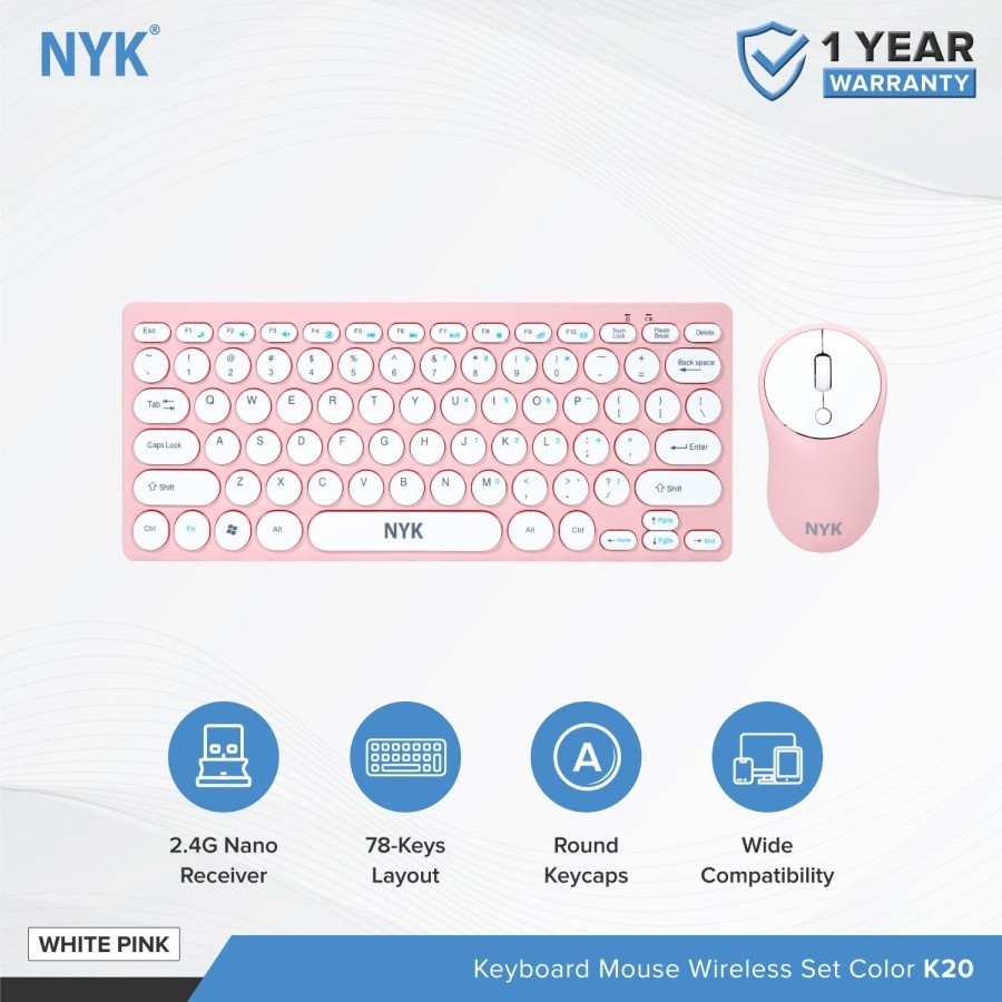 K20 NYK Keyboard Mouse WIreless Mini