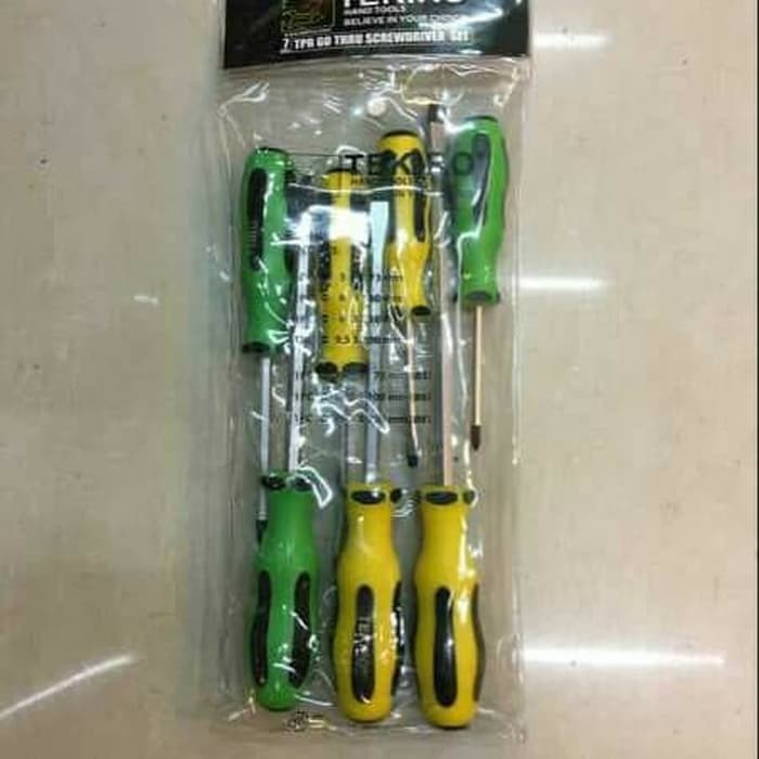 Tekiro TPR GO THRU SCREWDRIVER SET 7 PCS (OBENG KETOK TEMBUS TPR SET 7 PCS KETOK)