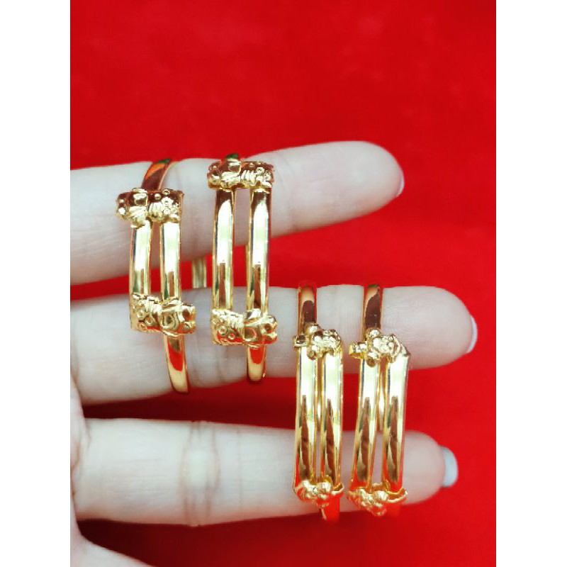 GELANG SELOT ANAK POLOS ( PERAK 925 ) LAPIS EMAS 24K