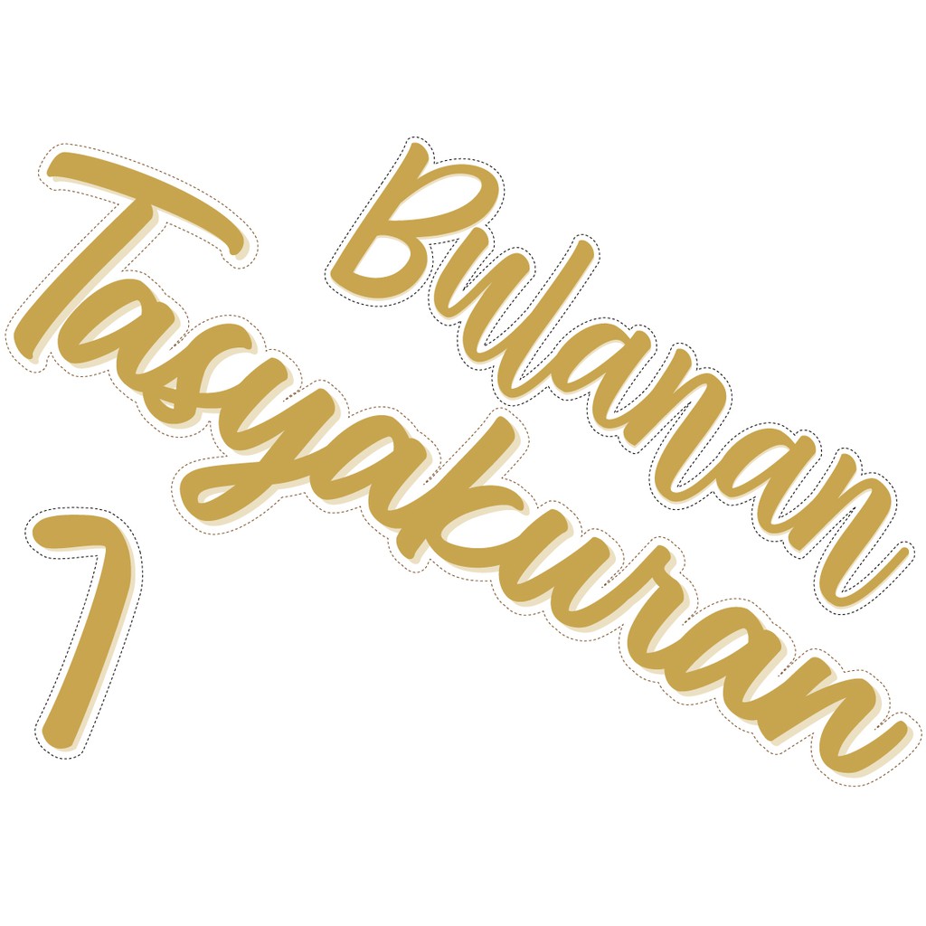 Tulisan Dekorasi Backdrop Syukuran Tasyakuran Aqiqah Khitanan 4 7 Bulanan Bahan Sticker