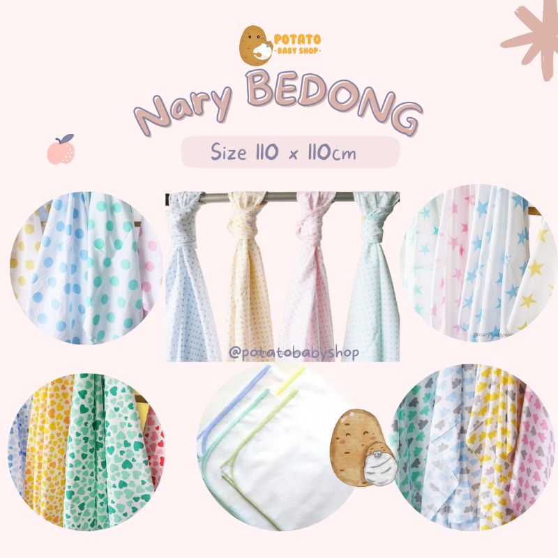 Nary - Kain Bedong Katun Halus / Swaddle