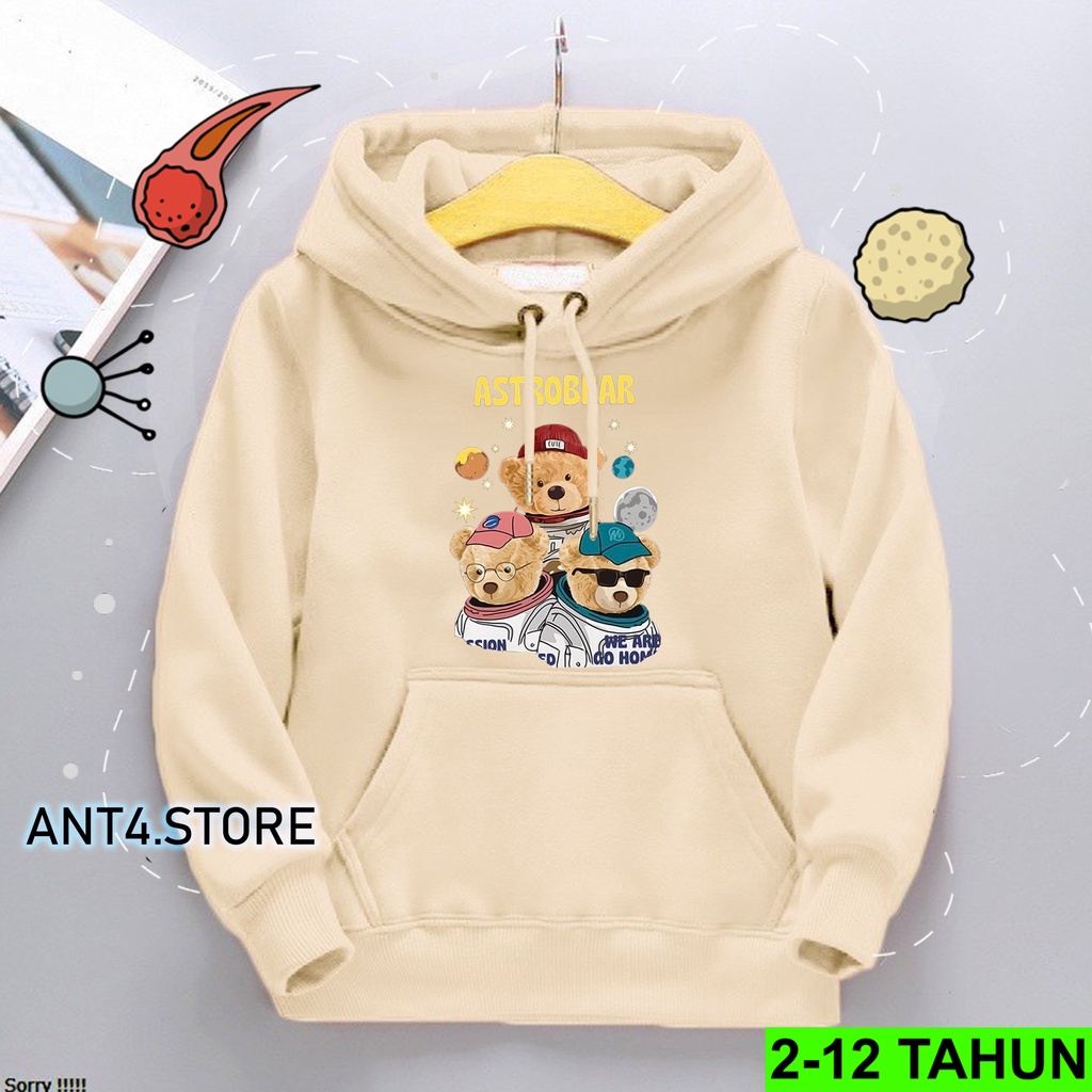 Hoodie BEAR Anak Laki Laki Perempuan / Jaket Anak BEST SELLER  Anak Usia 2 - 12 Tahun / Sweater TERBARU Anak Cewek Cowok  Switer Distro Bisa COD