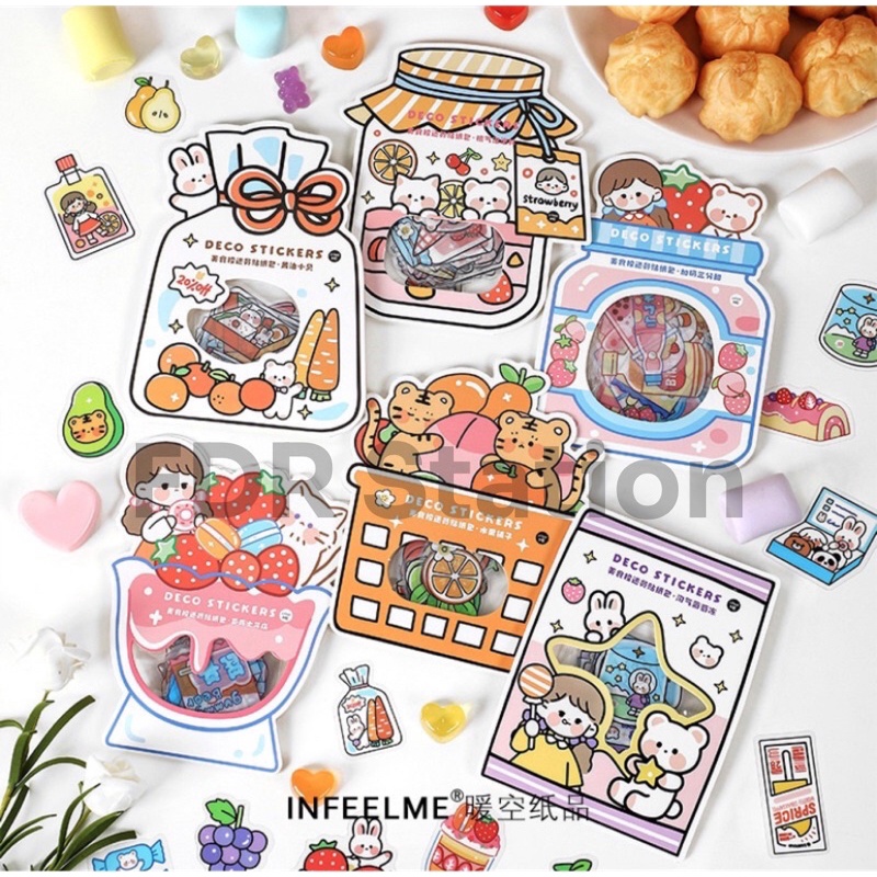 

FD027 -- 40pcs Sticker Deco Journal / Sticker set diary book