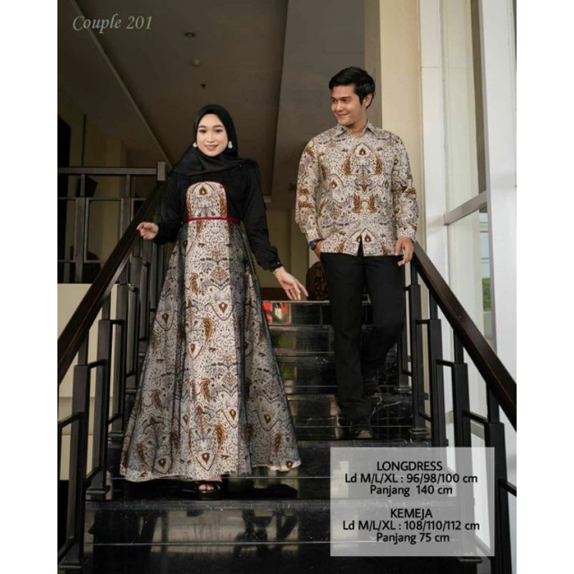 Sarimbit/Couple Kebaya Longdress Naira Batik- Couple 201