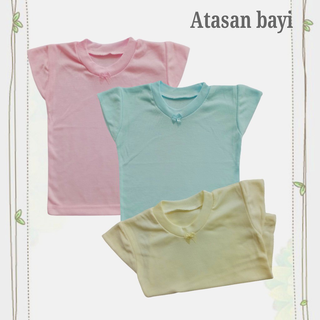 |4Pcs| Kaos Oblong Lengan Pendek | Atasan Baju Bayi