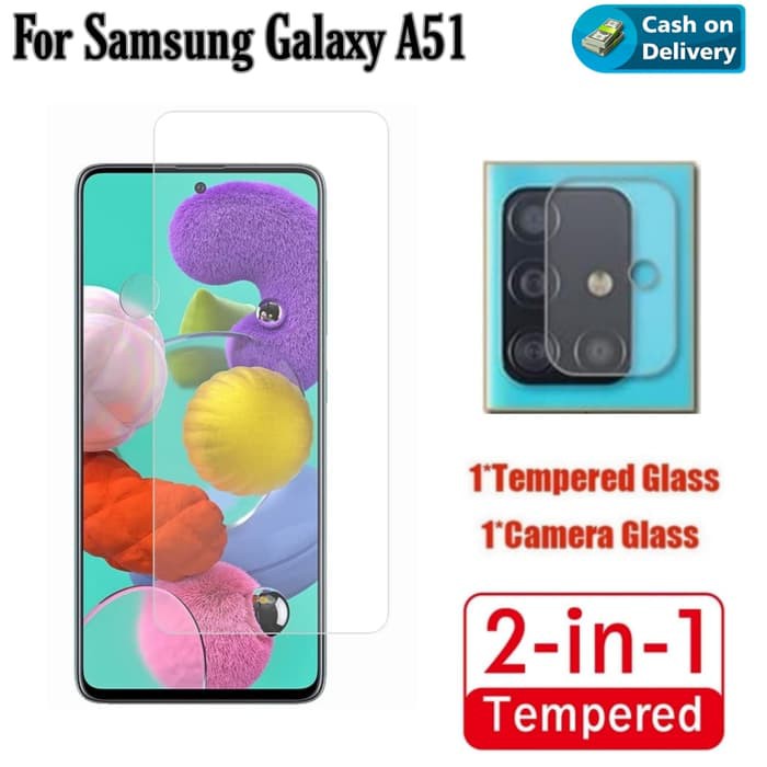 Tempered Glass Samsung A51 Paket TG Clear