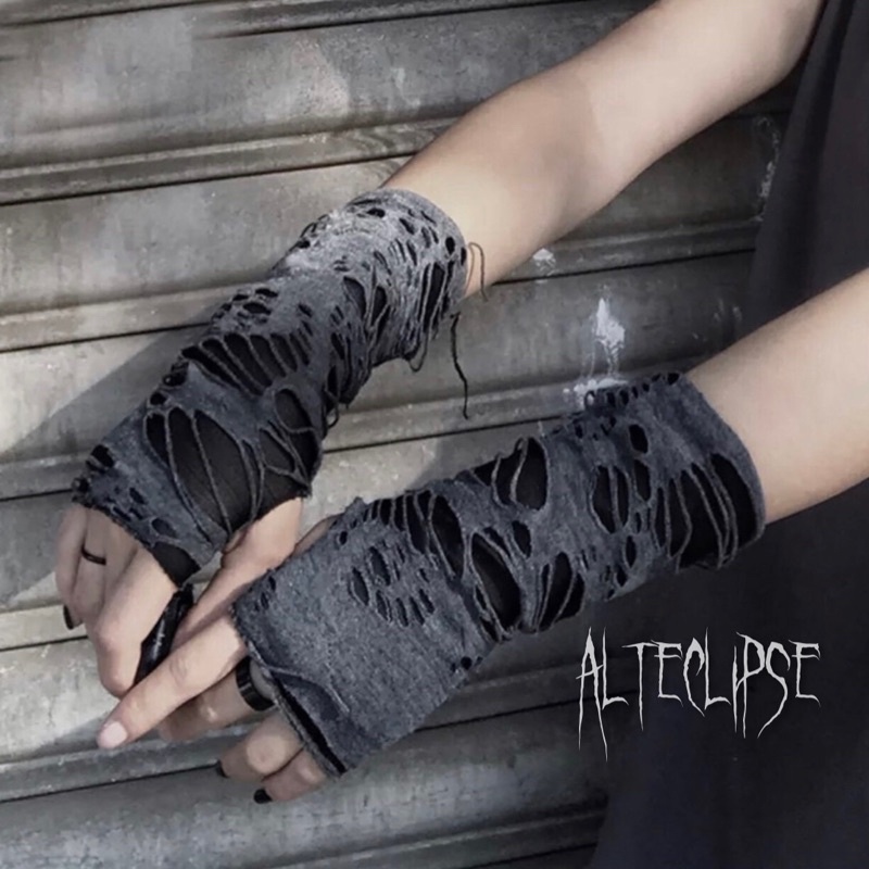 alteclipse gloves sarung tangan fingerless alt gothic gloves per pasang